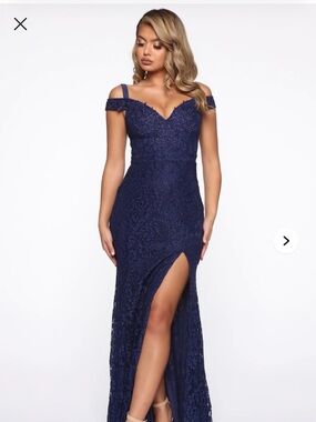 Fashion Nova Off-the-Shoulder Maxi Dress (Size: Large)